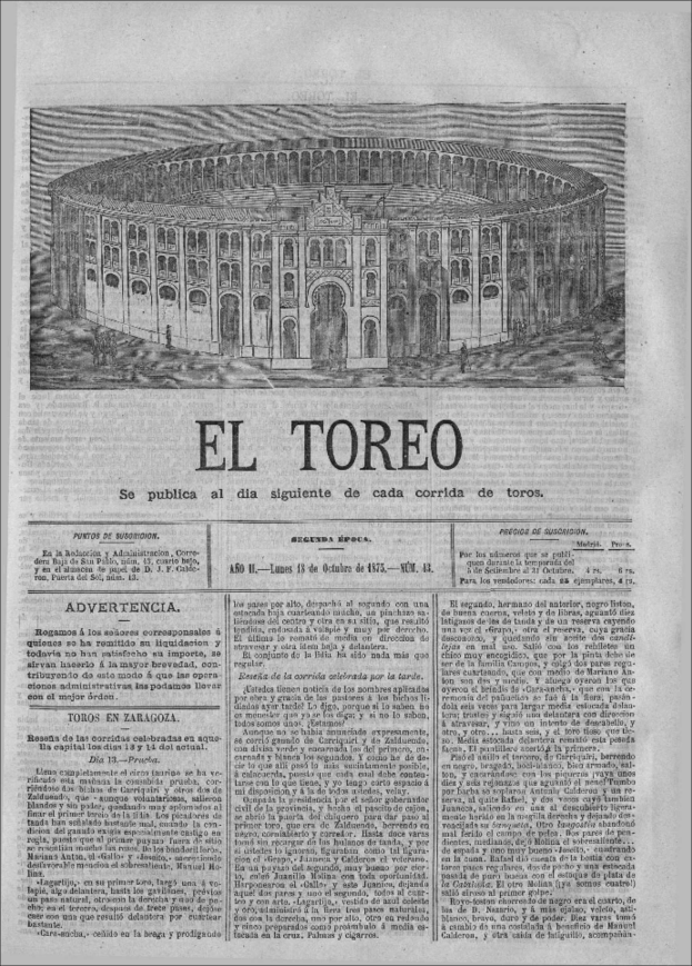 Eine alte Zeitung mit einem Konzertsaal mit großer Aula und mehreren Sitzreihen, wahrscheinlich Beschreibung eines Ereignisses oder des Veranstaltungsorts.