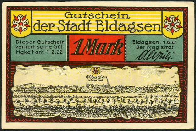 Alte deutsche Zigarettenkarte mit einer Feldszene und beschreibendem Text.